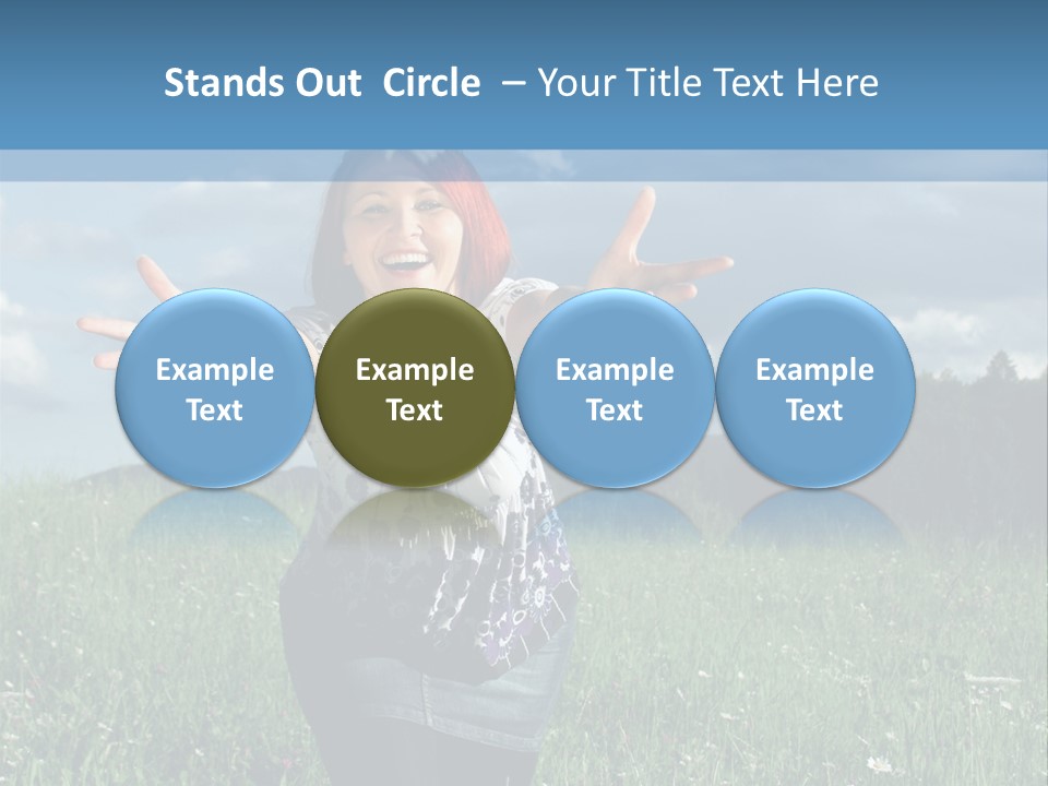 Clouds Big Happiness PowerPoint Template