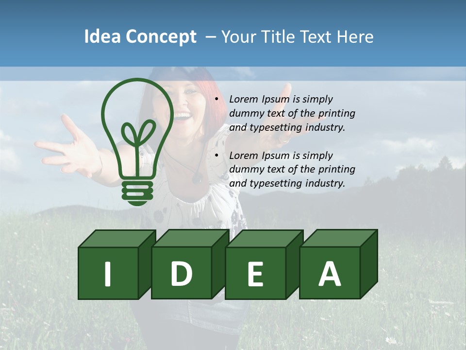 Clouds Big Happiness PowerPoint Template