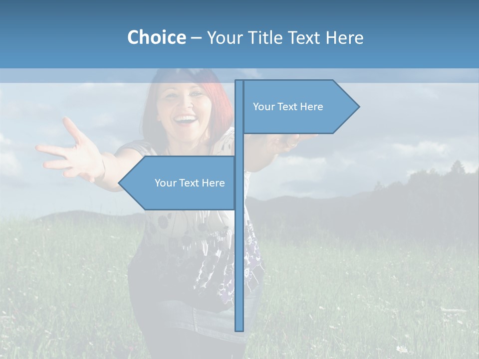 Clouds Big Happiness PowerPoint Template