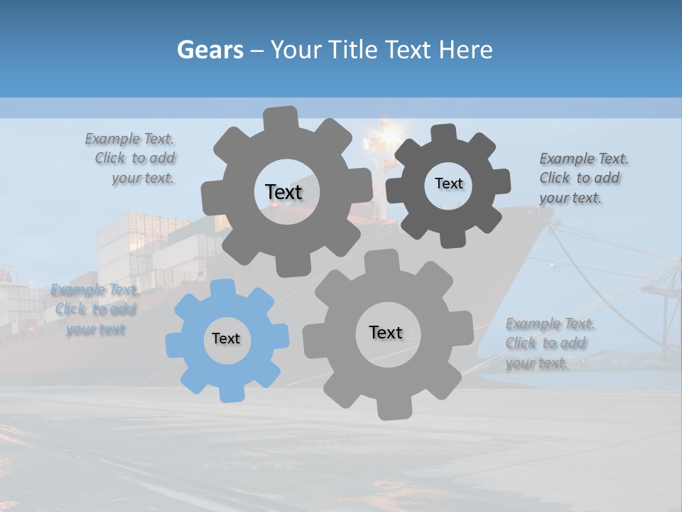 Export Boats Stevedore PowerPoint Template