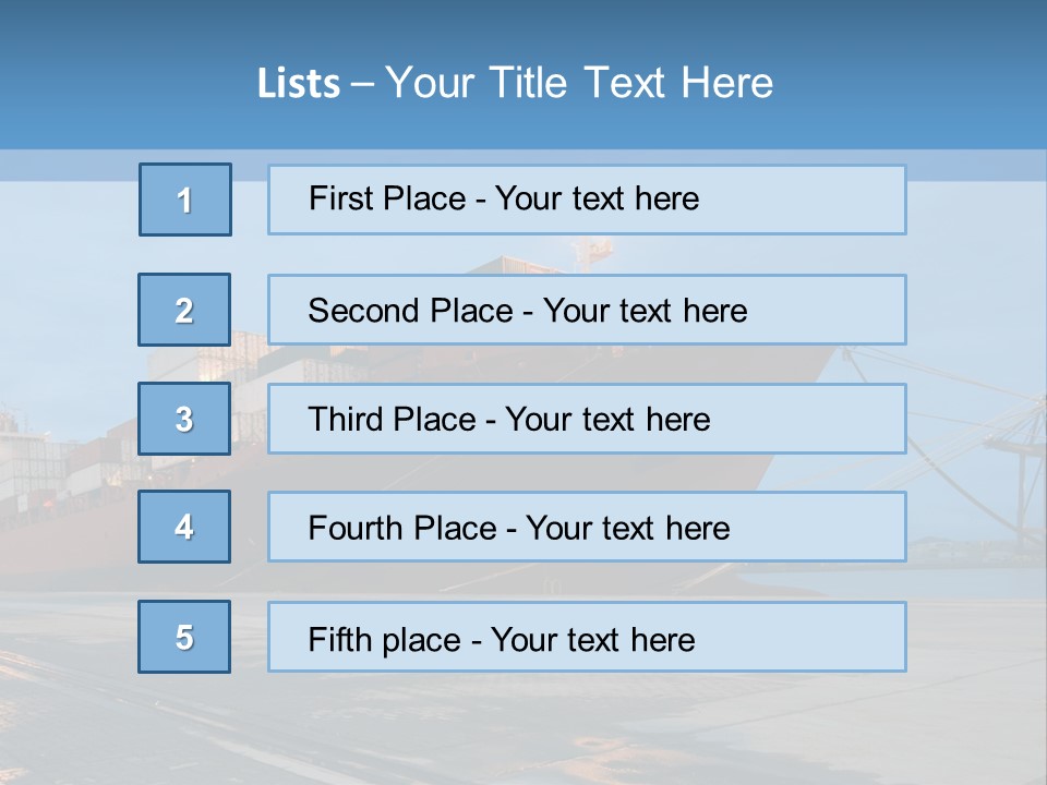 Export Boats Stevedore PowerPoint Template