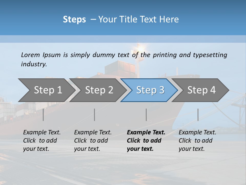 Export Boats Stevedore PowerPoint Template