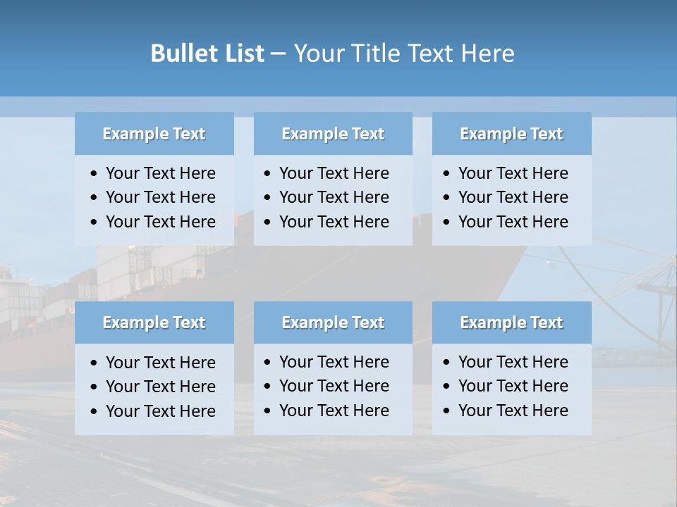 Export Boats Stevedore PowerPoint Template