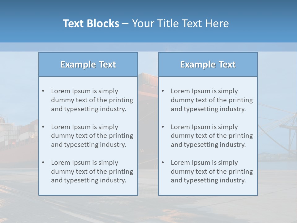 Export Boats Stevedore PowerPoint Template