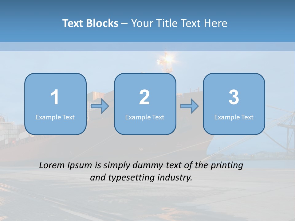 Export Boats Stevedore PowerPoint Template
