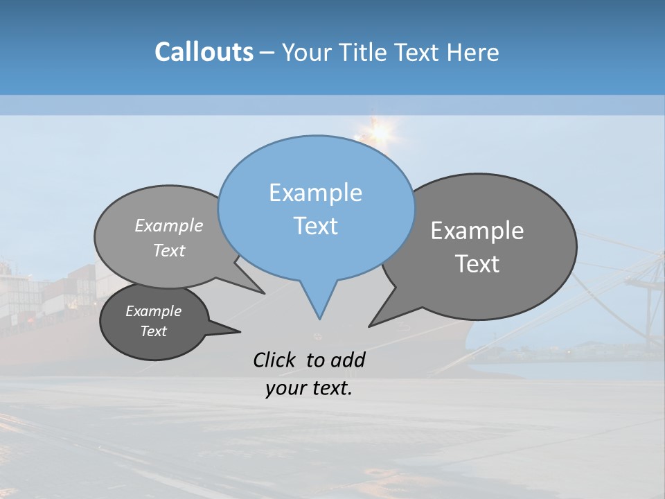 Export Boats Stevedore PowerPoint Template