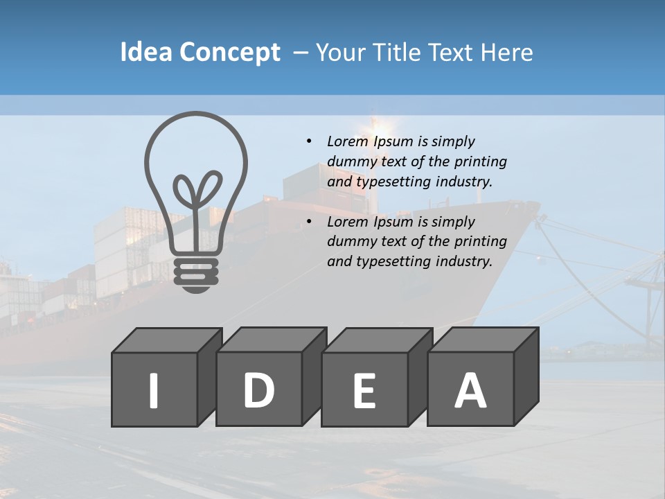 Export Boats Stevedore PowerPoint Template