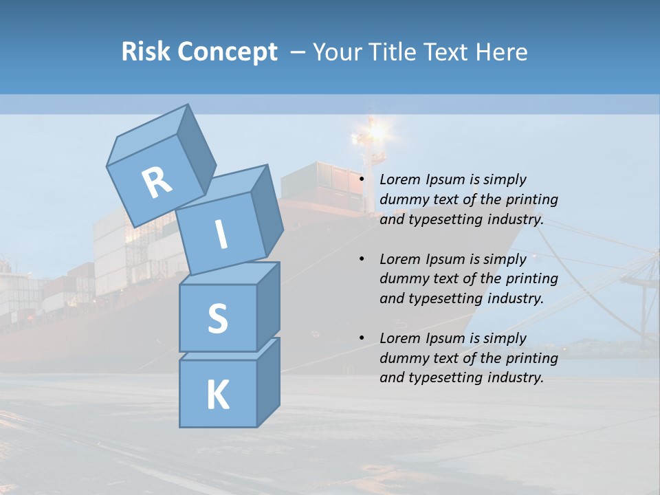 Export Boats Stevedore PowerPoint Template