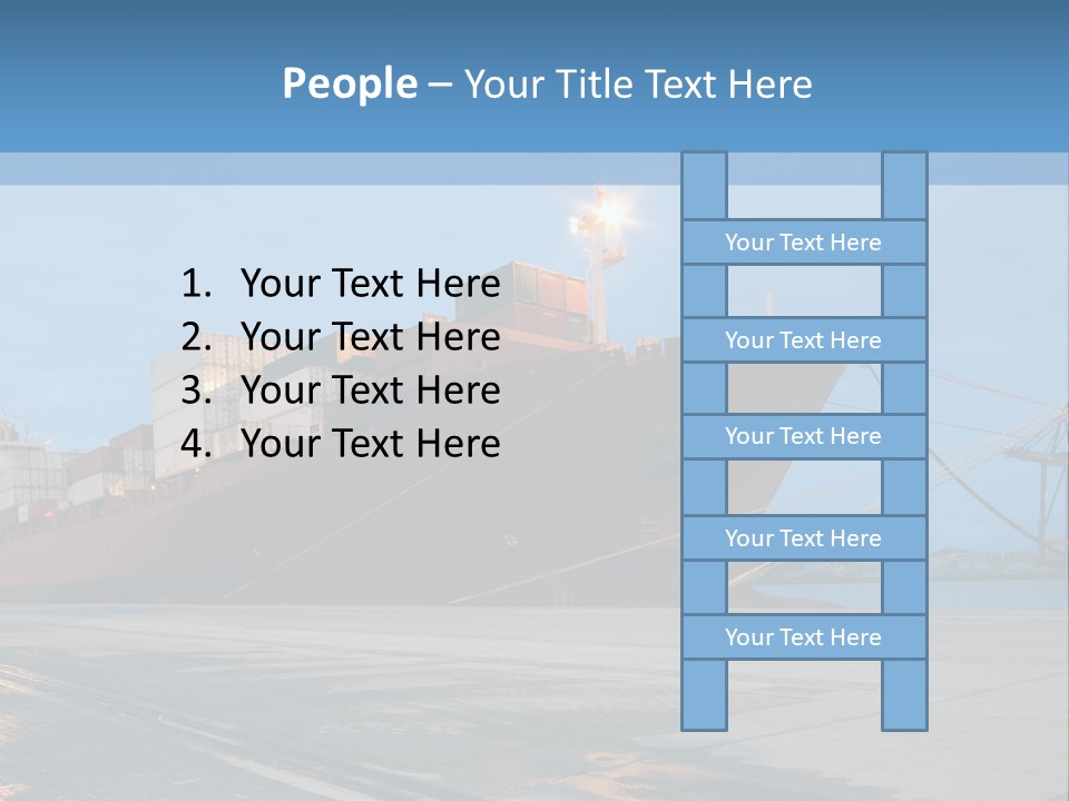 Export Boats Stevedore PowerPoint Template