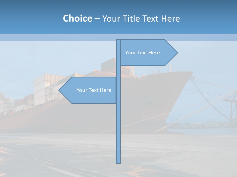 Export Boats Stevedore PowerPoint Template