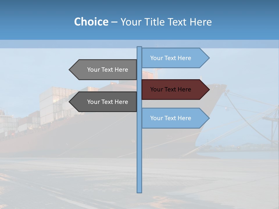 Export Boats Stevedore PowerPoint Template