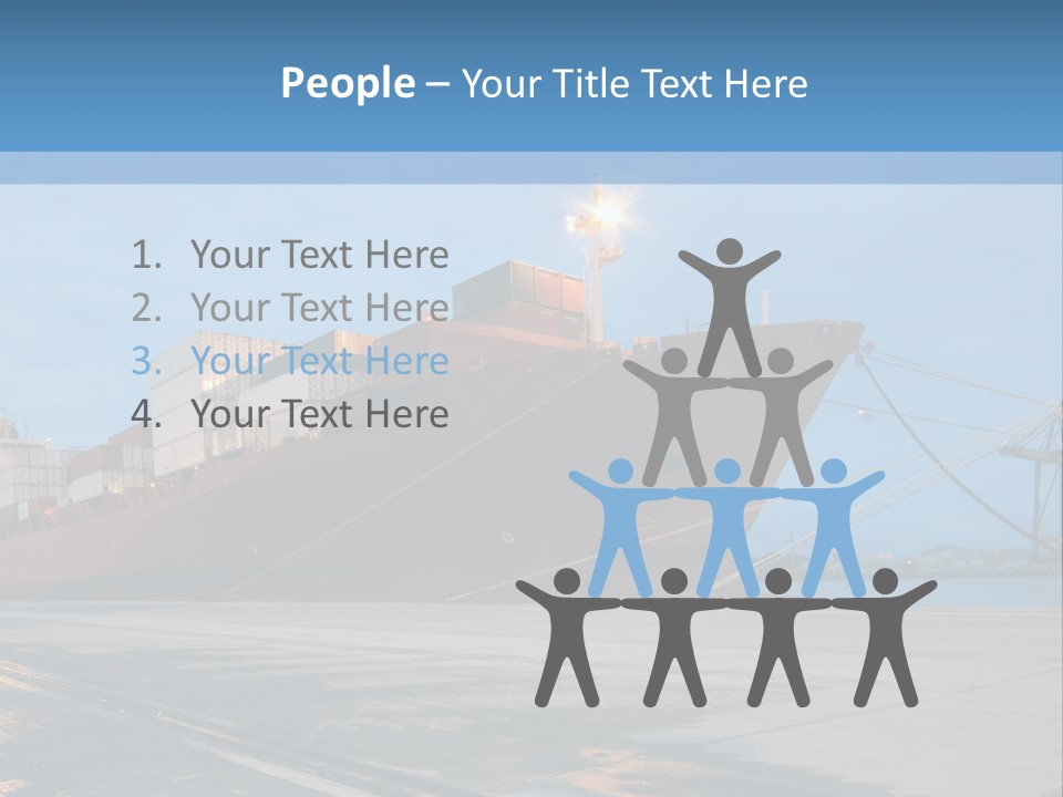 Export Boats Stevedore PowerPoint Template