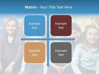 Vertical Education Schoolchildren PowerPoint Template