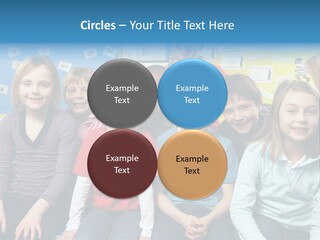 Vertical Education Schoolchildren PowerPoint Template