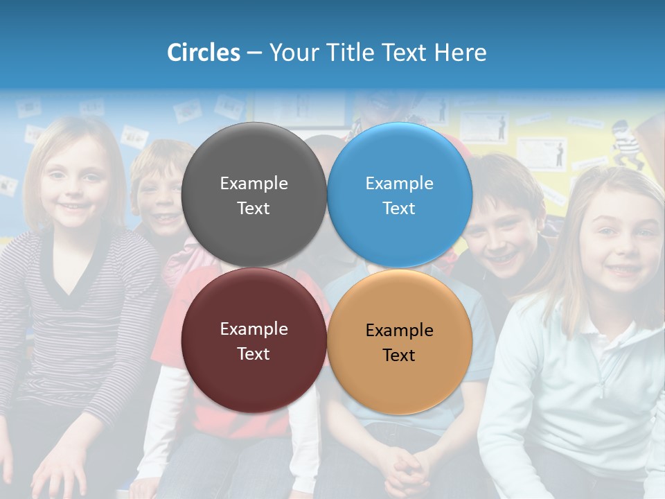 Vertical Education Schoolchildren PowerPoint Template
