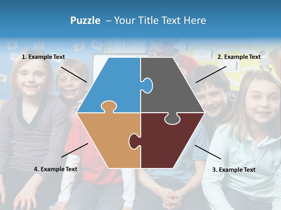 Vertical Education Schoolchildren PowerPoint Template
