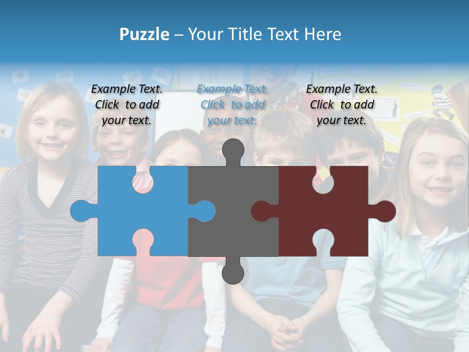 Vertical Education Schoolchildren PowerPoint Template