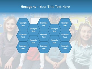 Vertical Education Schoolchildren PowerPoint Template
