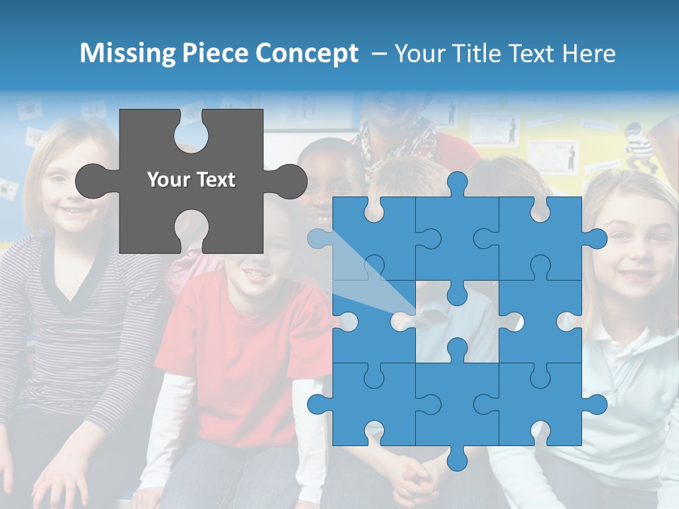Vertical Education Schoolchildren PowerPoint Template