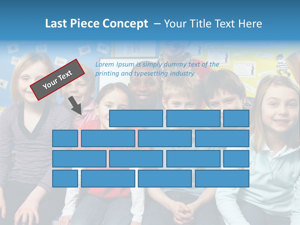 Vertical Education Schoolchildren PowerPoint Template