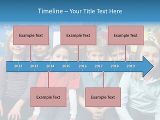 Vertical Education Schoolchildren PowerPoint Template