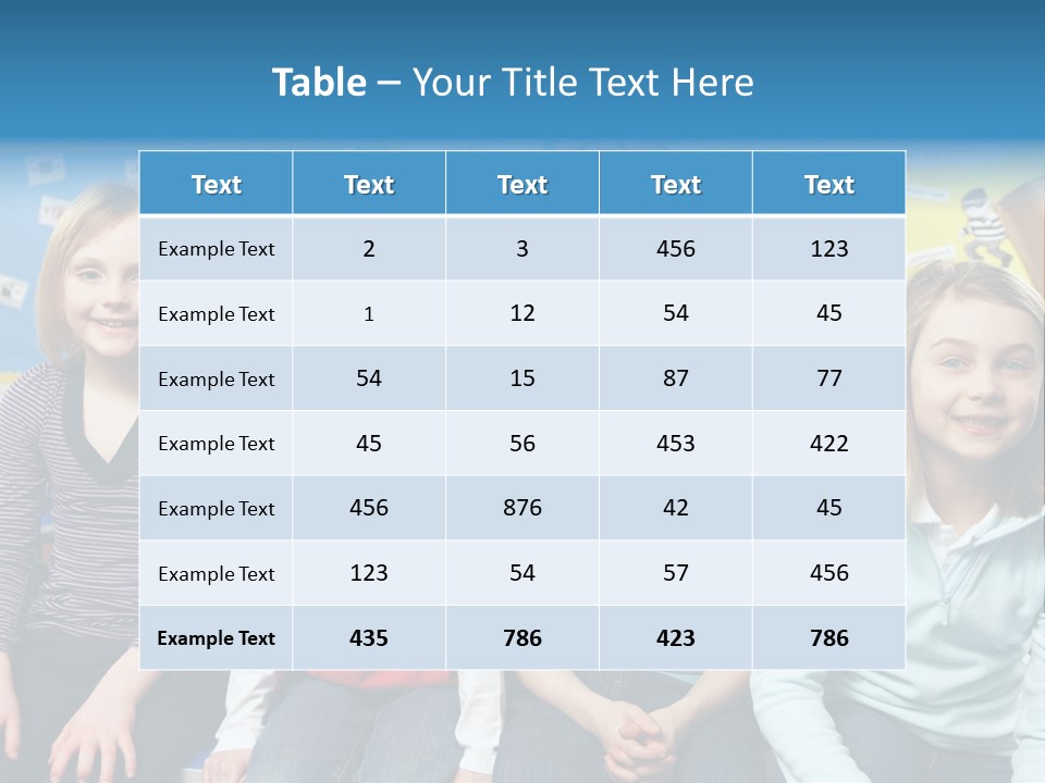 Vertical Education Schoolchildren PowerPoint Template