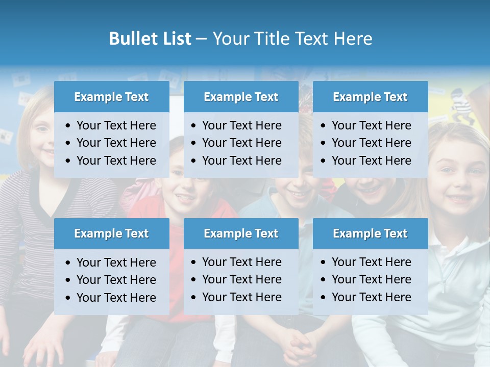Vertical Education Schoolchildren PowerPoint Template