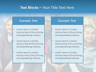 Vertical Education Schoolchildren PowerPoint Template