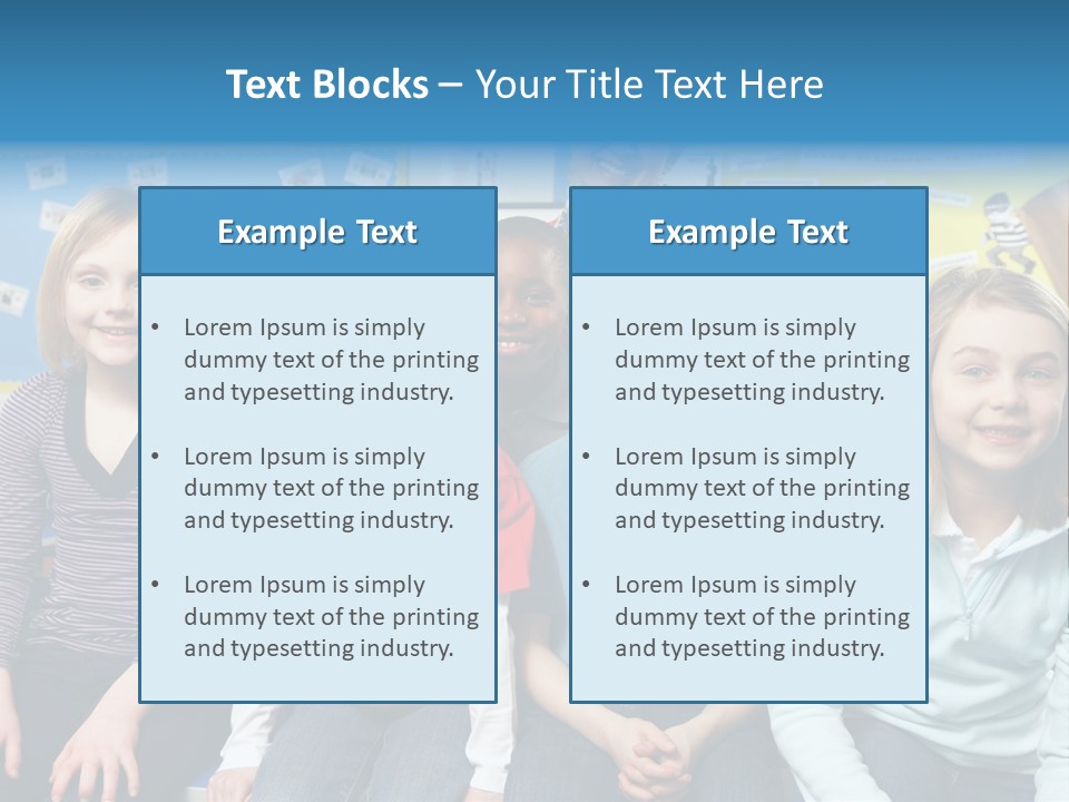 Vertical Education Schoolchildren PowerPoint Template