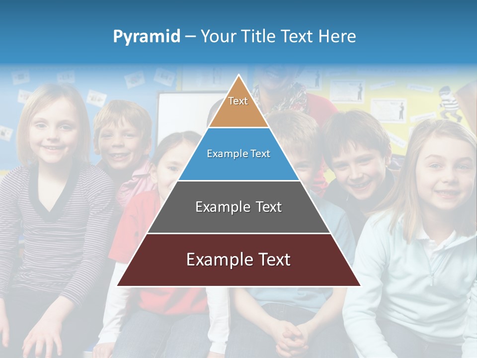 Vertical Education Schoolchildren PowerPoint Template