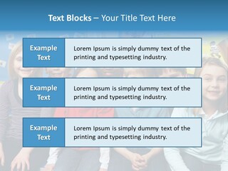 Vertical Education Schoolchildren PowerPoint Template