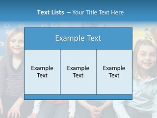 Vertical Education Schoolchildren PowerPoint Template