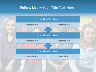 Vertical Education Schoolchildren PowerPoint Template