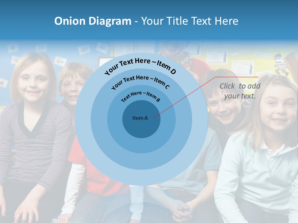 Vertical Education Schoolchildren PowerPoint Template