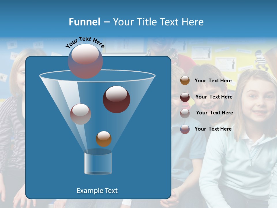 Vertical Education Schoolchildren PowerPoint Template