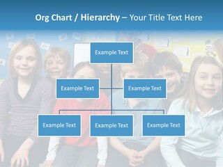 Vertical Education Schoolchildren PowerPoint Template