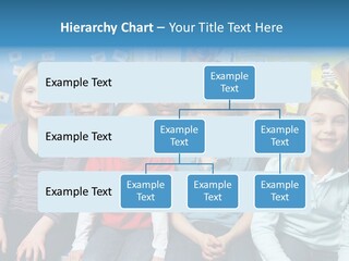 Vertical Education Schoolchildren PowerPoint Template