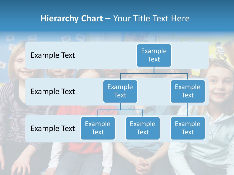 Vertical Education Schoolchildren PowerPoint Template
