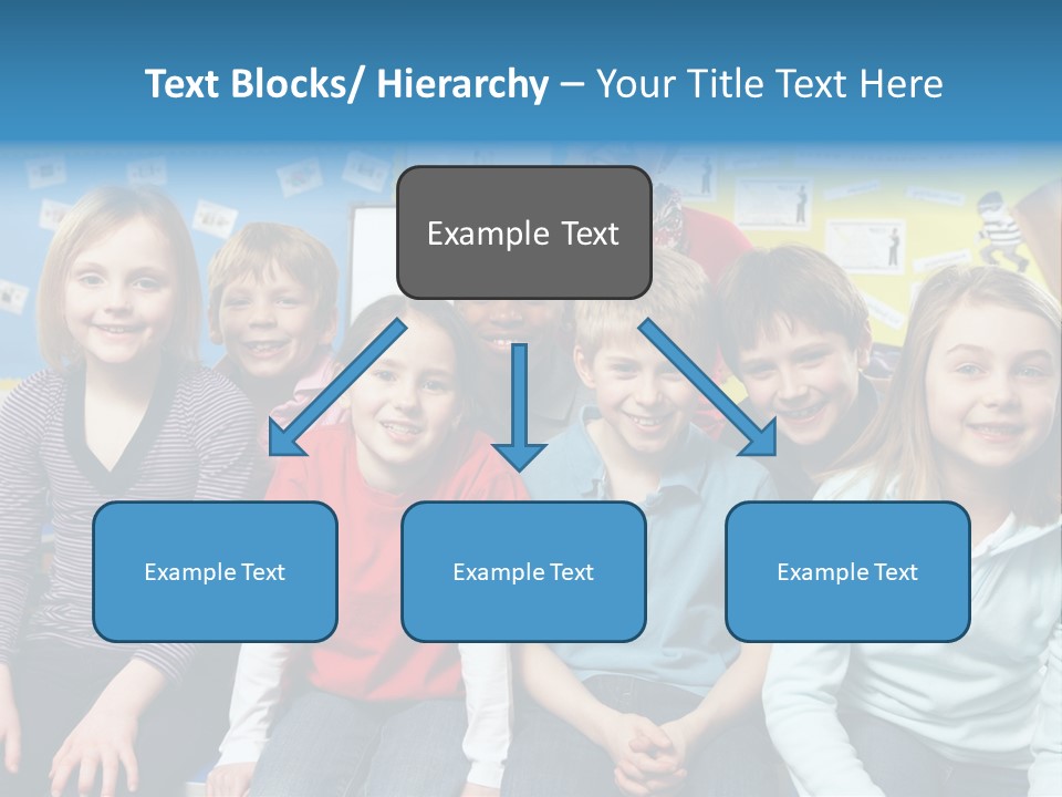 Vertical Education Schoolchildren PowerPoint Template