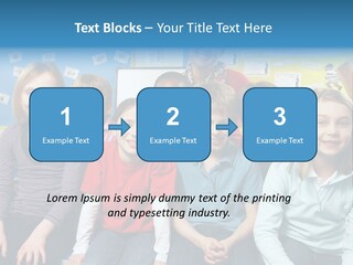 Vertical Education Schoolchildren PowerPoint Template