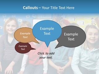 Vertical Education Schoolchildren PowerPoint Template
