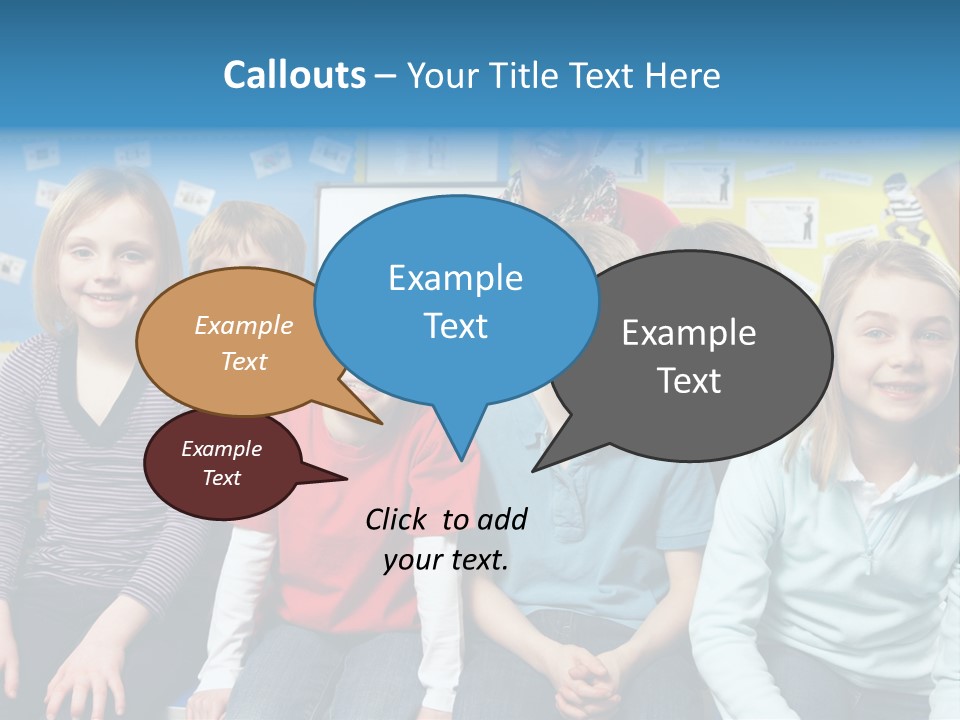 Vertical Education Schoolchildren PowerPoint Template