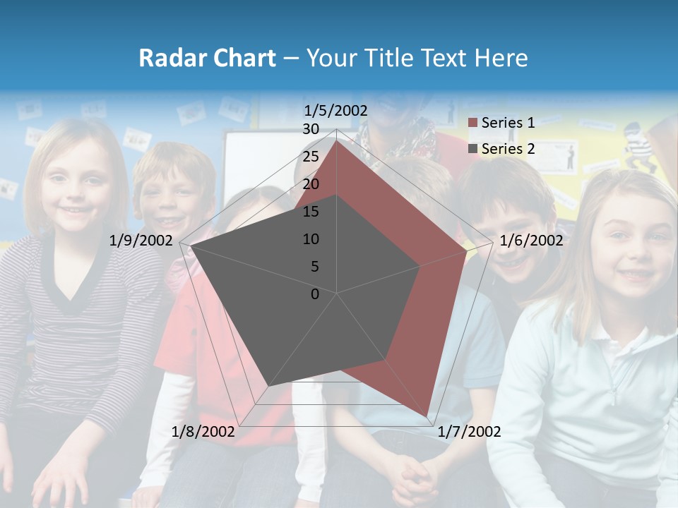 Vertical Education Schoolchildren PowerPoint Template