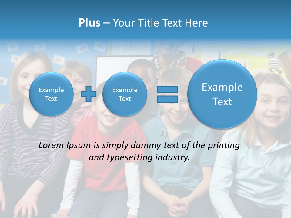 Vertical Education Schoolchildren PowerPoint Template