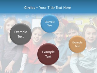 Vertical Education Schoolchildren PowerPoint Template