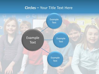 Vertical Education Schoolchildren PowerPoint Template