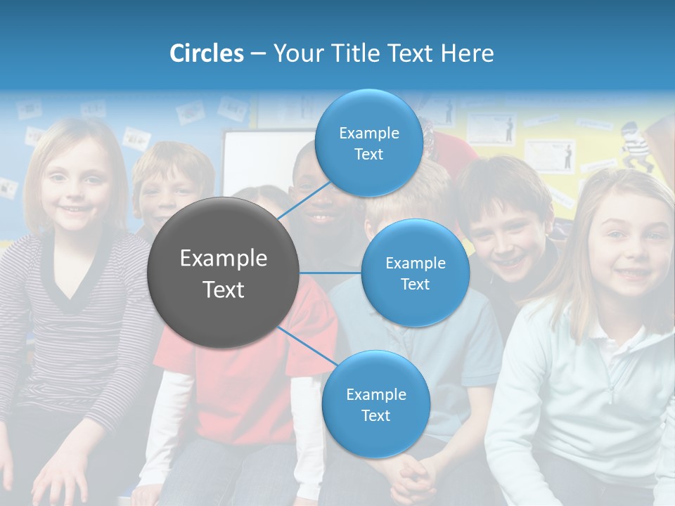 Vertical Education Schoolchildren PowerPoint Template