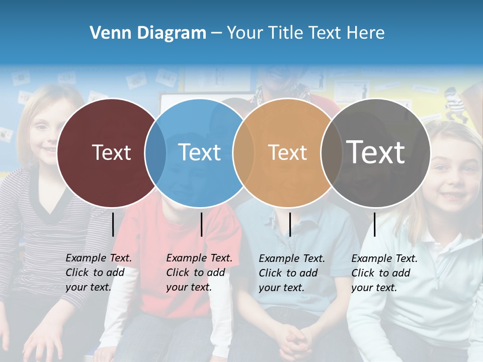 Vertical Education Schoolchildren PowerPoint Template