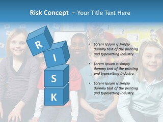 Vertical Education Schoolchildren PowerPoint Template