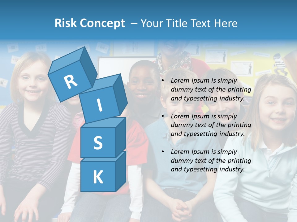 Vertical Education Schoolchildren PowerPoint Template